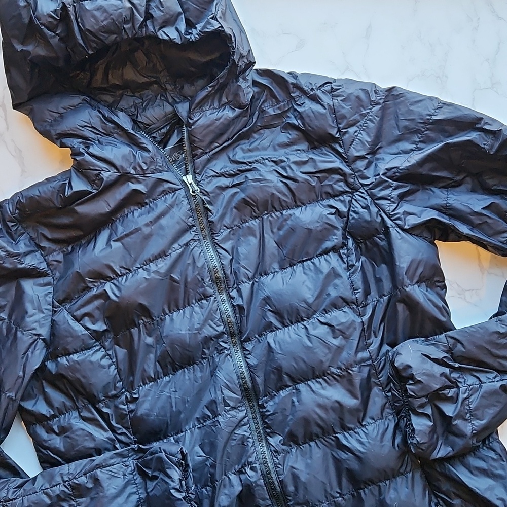 Eddie Bauer Black Quilted Down Jacket M